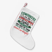 Coworkers Are Like Christmas Lights Funny Office スモールクリスマスストッキング (正面 (吊り時))