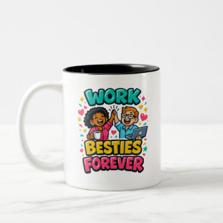 Coworkers Bestie Personalized Two-Tone Mug ツートーンマグカップ