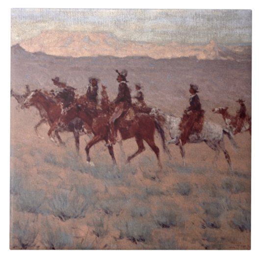 Cowpunchers (w/c紙で) タイル (正面)