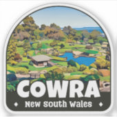Cowra、NSWオーストラリア・ステッカー シール (正面)