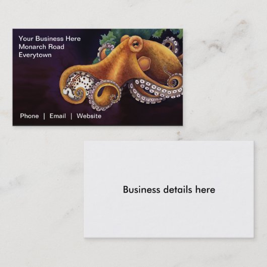 CowryのHe'e (タコ) 名刺 (正面/裏面)