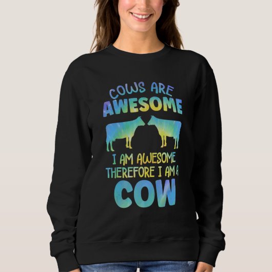 Cows are Awesome Farmer Cows Lover for Women & Kid スウェットシャツ (正面)