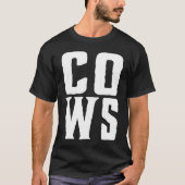 COWS! Funny Screaming Cow Hob Farmer Tシャツ (正面)