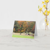 Cows In Field Autumn Foliage Photography Note カード (黄色い花)