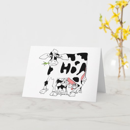 Cows it Going? カード (黄色い花)