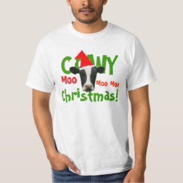 Cowyのクリスマスおもしろいな牛Tシャツ Tシャツ