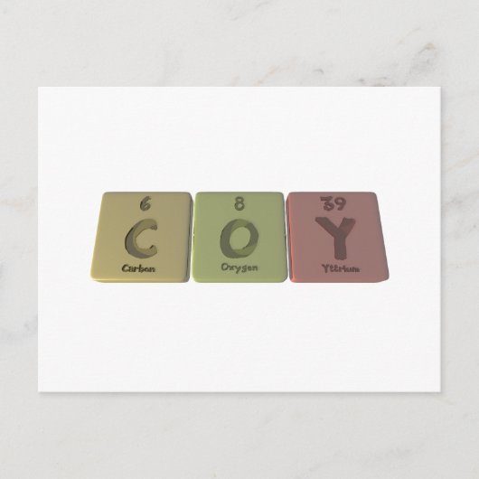 Coy as Carbon Oxygenイットラム ポストカード (正面)