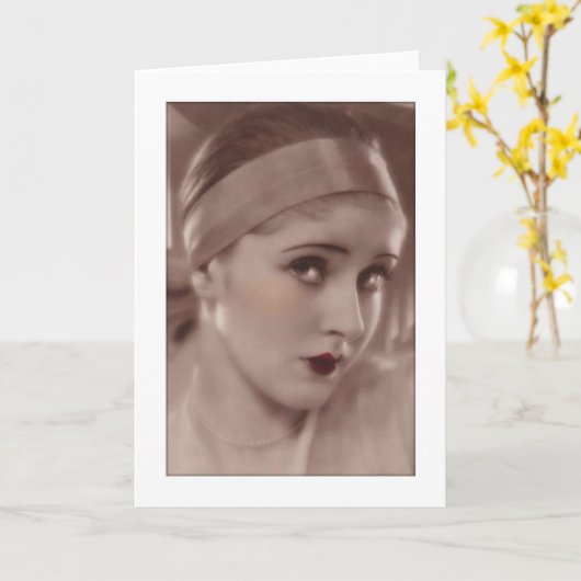 coy beauty from the deco age カード (黄色い花)