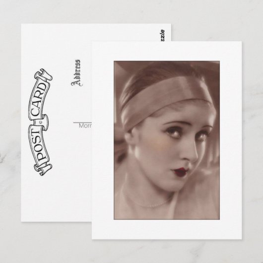 coy beauty from the deco age ポストカード (正面/裏面)