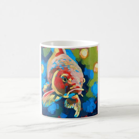 Coy Fish Painting - Gift for Coy Fish Lovers コーヒーマグカップ (中央)