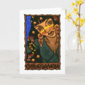 Coyolxauhquiの挨拶状 カード (黄色い花)