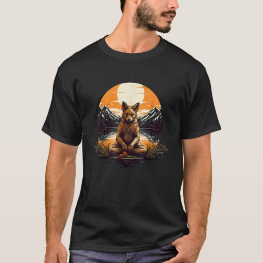 Coyote瞑想ヨガTシャツ Tシャツ (正面)