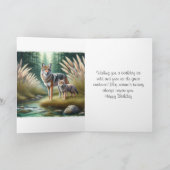 Coyote and Pup Happy Birthday Wildlife  カード (内部)