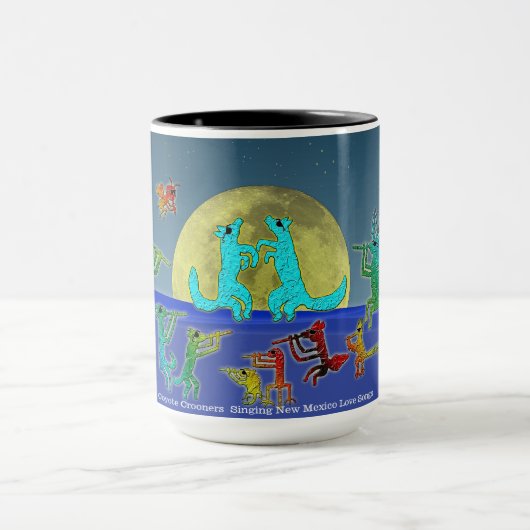 Coyote Crooners Singing New Mexico Love Songs Mug マグカップ (中央)