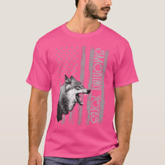 Coyote Hunting Usa Apparel American Flag Hunter Us Tシャツ