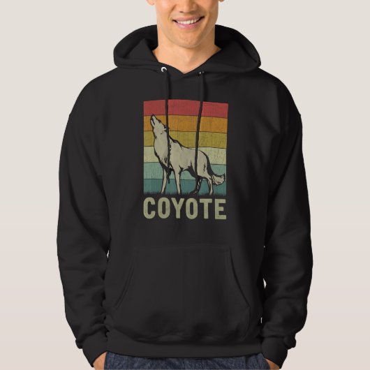 Coyote  Men Women Coyote Retro パーカ (正面)