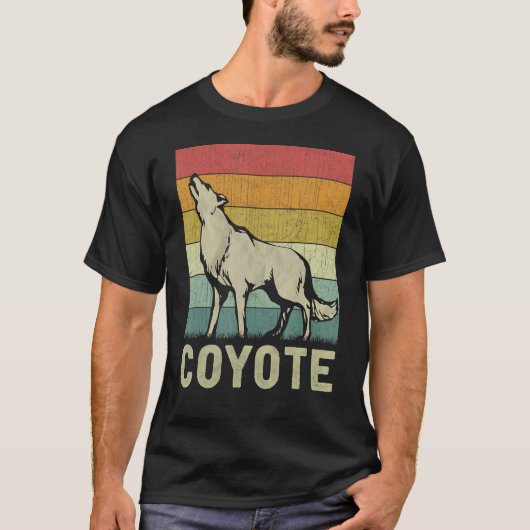Coyote  Men Women Coyote Retro Tシャツ (正面)