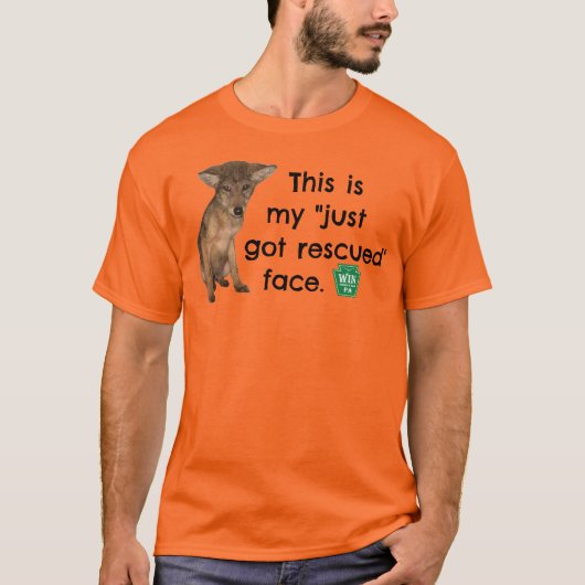 Coyote Rescue Face T-Shirt, WIN # on back Tシャツ (正面)