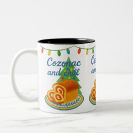 Cozonac and Chill Romanian Holiday ツートーンマグカップ