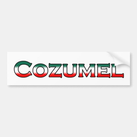 Cozumelのロゴ(文字) バンパーステッカー (正面)