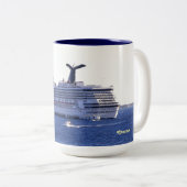 Cozumelの巡航の訪問のカスタム ツートーンマグカップ (正面右)