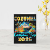 Cozumel Birthday Trip 2026 Family Birthday Cruise  カード (黄色い花)