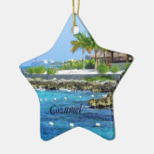 Cozumel Chankanaab公園旅行クリスマスのオーナメント セラミックオーナメント (左)