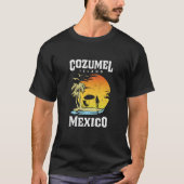 Cozumel Mexico Beaches Retro Cool Distressed Graph Tシャツ (正面)