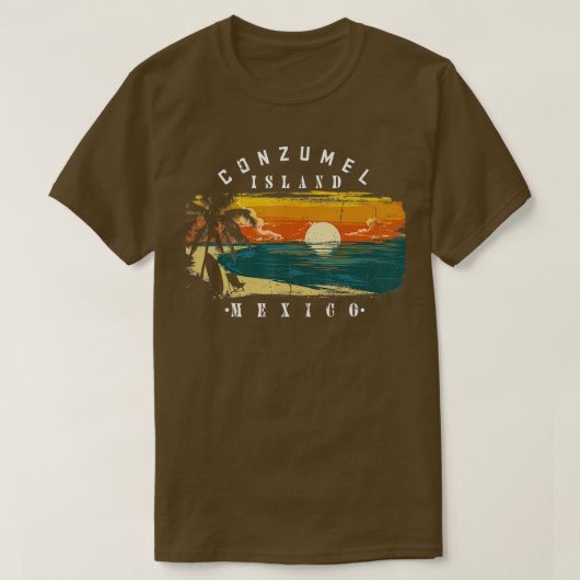 Cozumel Mexico Beaches Retro Cool Distressed Tシャツ (デザイン正面)