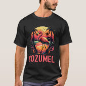 Cozumel Mexico Flamingo Tシャツ (正面)