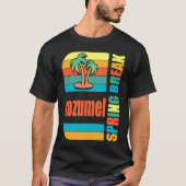 Cozumel Spring Break High School Retro Beach Graph Tシャツ (正面)