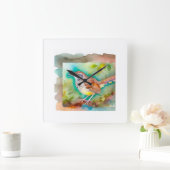 Cozumel Thrasher 031124AREF115 - Watercolor スクエア壁時計 (ホーム)