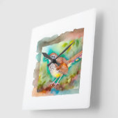 Cozumel Thrasher 031124AREF115 - Watercolor スクエア壁時計 (傾斜)
