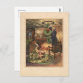 Cozy 18th Century Holiday Scene ポストカード (正面/裏面)