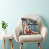 COZY! 🛋️ Add Image or Text Throw Pillow クッション (椅子)