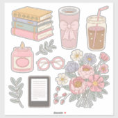 Cozy Aesthetic Sticker Pack Digital Planner Clipar シール (シート)