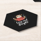Cozy And Bright Sloth Christmas Lights (4) ペーパーコースター (アングル)