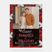 Cozy Anemones Charm Winter Wedding アクリルサイン (正面)