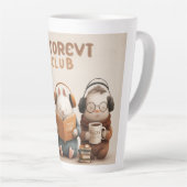 Cozy Animal Friends Reading and Relaxing カフェラテマグ (右アングル)