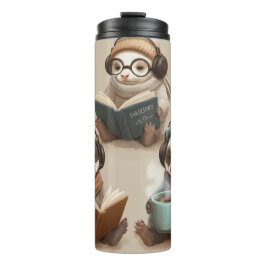 Cozy Animal Friends Reading and Relaxing タンブラー