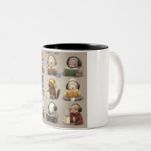 Cozy Animal Friends Reading and Relaxing ツートーンマグカップ (正面右)