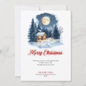 Cozy Artistic Holiday Scene Greeting Card シーズンカード (正面)