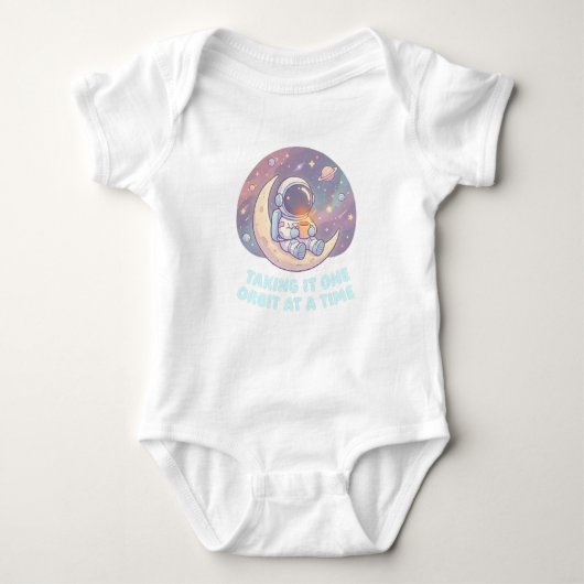 Cozy Astronaut Baby Bodysuit – Cute Space Baby ベビーボディスーツ (正面)