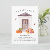 Cozy Autumn | 玄関の住所変更のお知らせ 案内状 (スタンド正面)