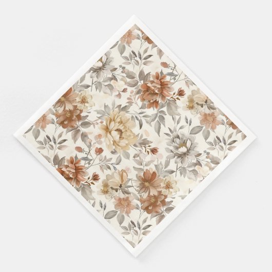 Cozy Autumn Aesthetic Fall Floral Pattern (コーナー)
