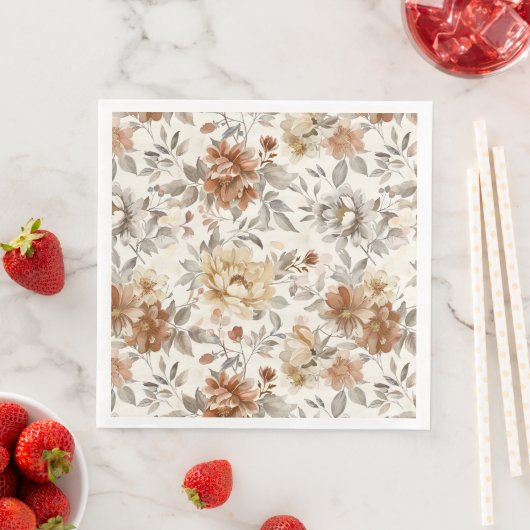 Cozy Autumn Aesthetic Fall Floral Pattern (インサイチュ)