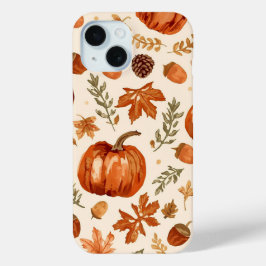 Cozy Autumn Aesthetic Pattern Phone Case iPhone 15ケース