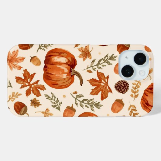 Cozy Autumn Aesthetic Pattern Phone Case Case-Mate iPhoneケース (裏面 (横))