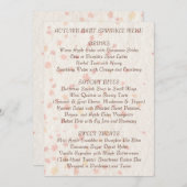 Cozy Autumn Baby Sprinkle Menu | Seasonal  メニュー (正面/裏面)