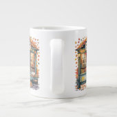 Cozy Autumn Book Café Mug — Open Book & Lantern  ジャンボコーヒーマグカップ (裏面)